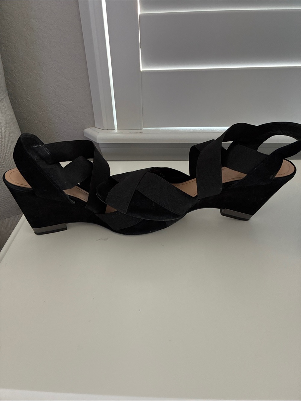 Tory Burch Black Crisscross Wedge Sandals - Picture 9 of 9